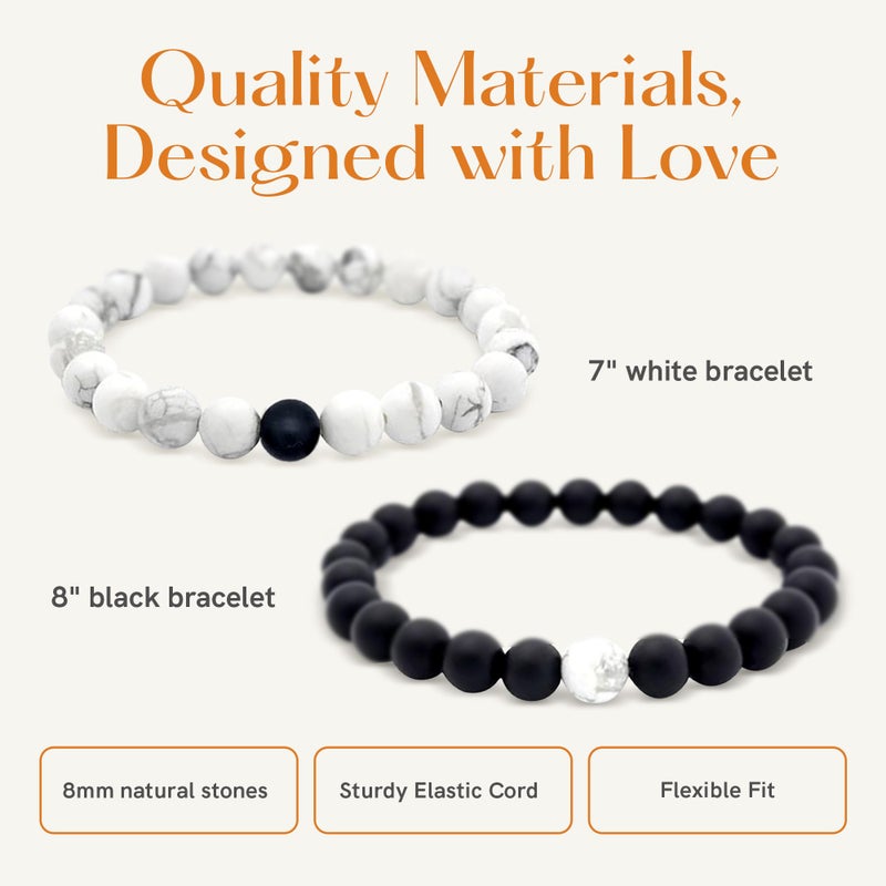 Lucky Feather Relationship matching couples bracelets | matching bracelets couples gifts for Boyfriend Girlfriend Husband Wife | Unique, birthday gift, anniversary for women | 2 pack - Image 4